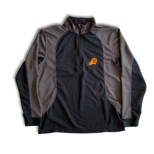 LevelWear NBA Phoenix Suns Men's Quarter Zip Polyblend Pullover Black/Gray Sz L